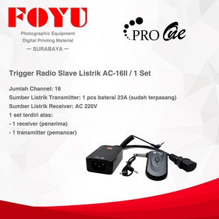 Pro One | Trigger Radio Slave Listrik AC-16II / 1 Set