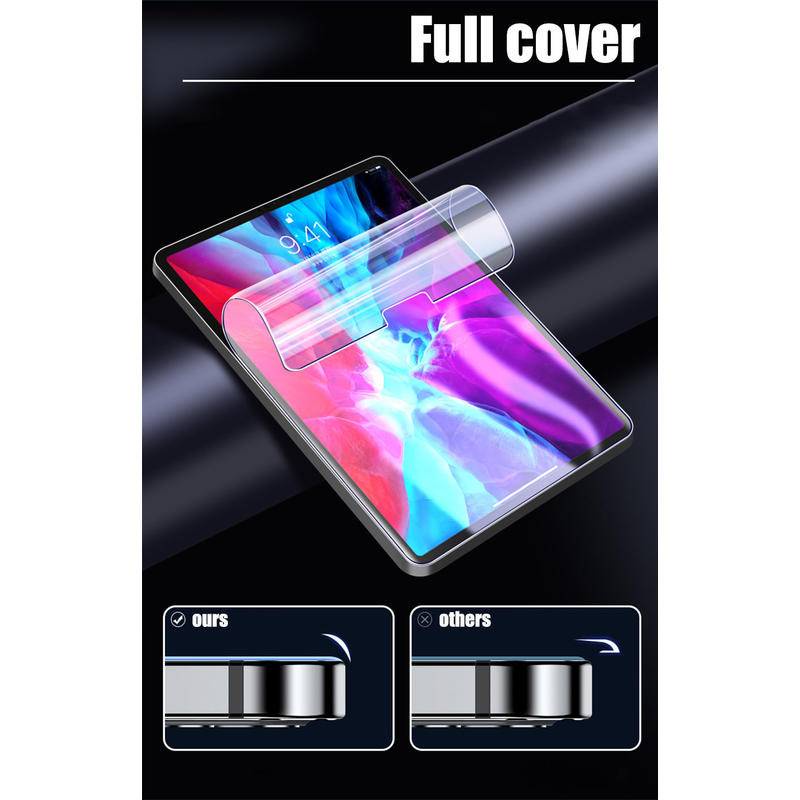 2-piece glass free hydrogel film shielding protector Matte for iPad 10.2 9.7 10. 5 10.9 11 New iPad 8 7 6 5 9 Air 4 3 2 Mini and Blueray for iPad 2020 2019 2018 2021