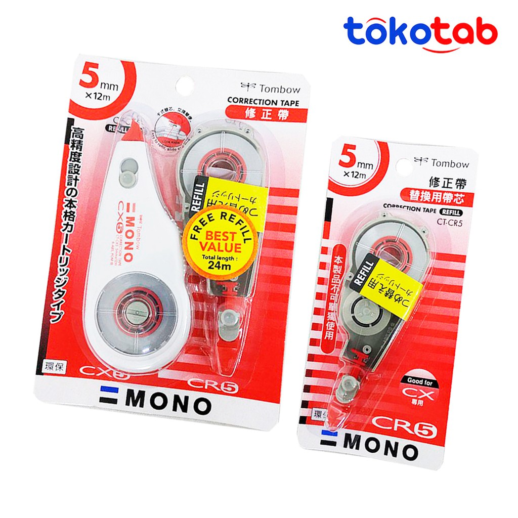 

Tokotab - TOMBOW Correction Tape Mono dengan Refill CT CX5 12 Meter