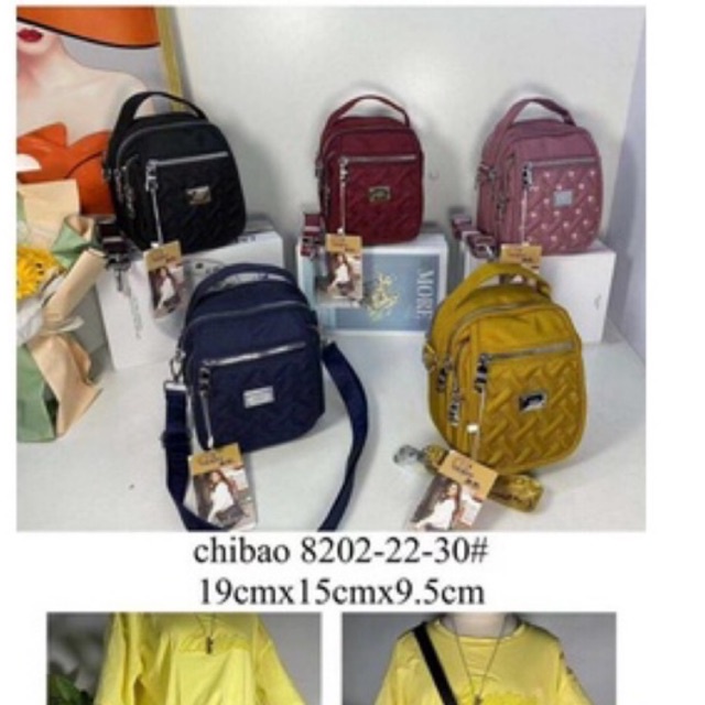 TAS WANITA IMPORT CHIBAO 8202-22-30 3IN1 PINGGANG SELEMPANG JINJING