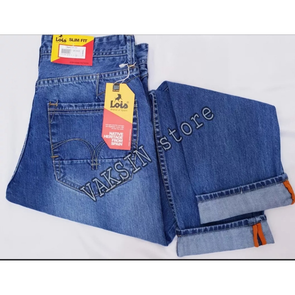 real pick celana lois jeans pria original - celana jeans warna biru - celana pria untuk kerja - cela