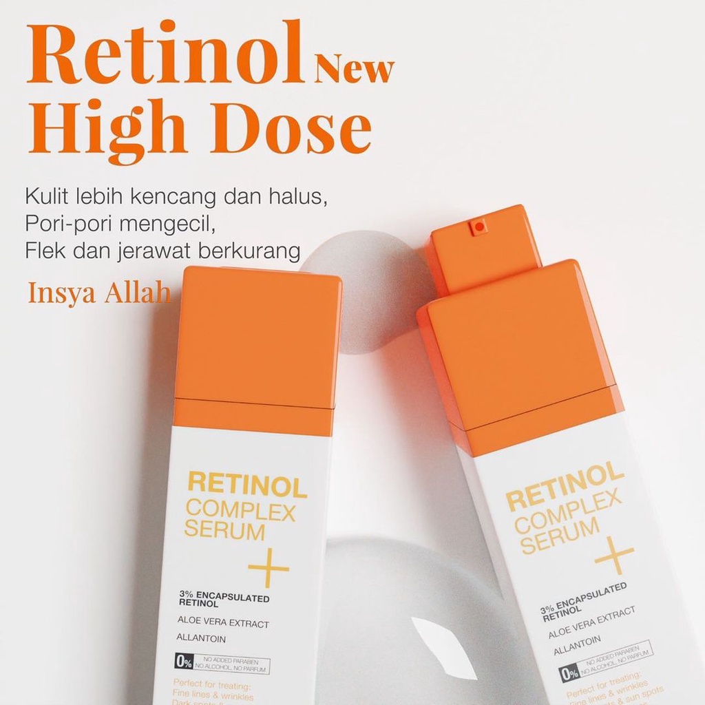 Ertos Retinol High Dose Complex Serum Anti Penuaan Dini Cegah Kerutan Garis Halus Flek Hitam