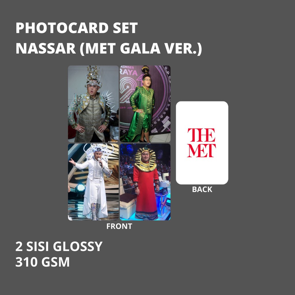 [PREORDER] Photocard Set Nassar (MET GALA Ver.) 310 gsm 2 sisi
