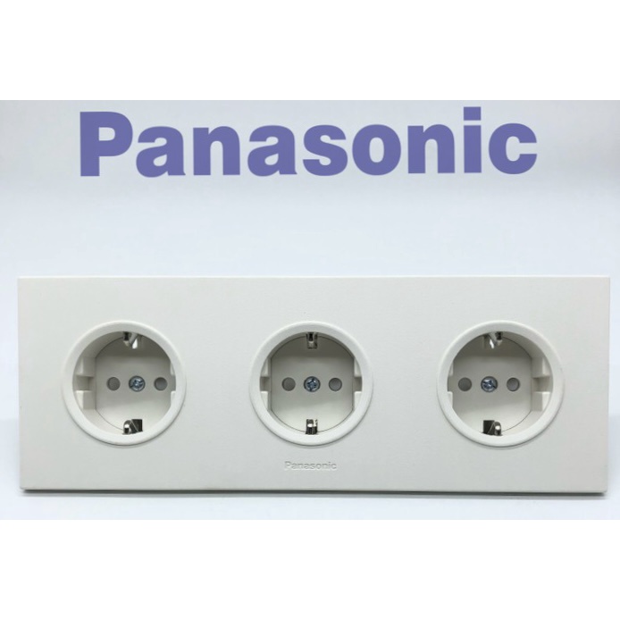 PANASONIC WESJ WHITE TRIPLE STOP KONTAK WESJP 11233 Gandeng 3 GANG Putih CP