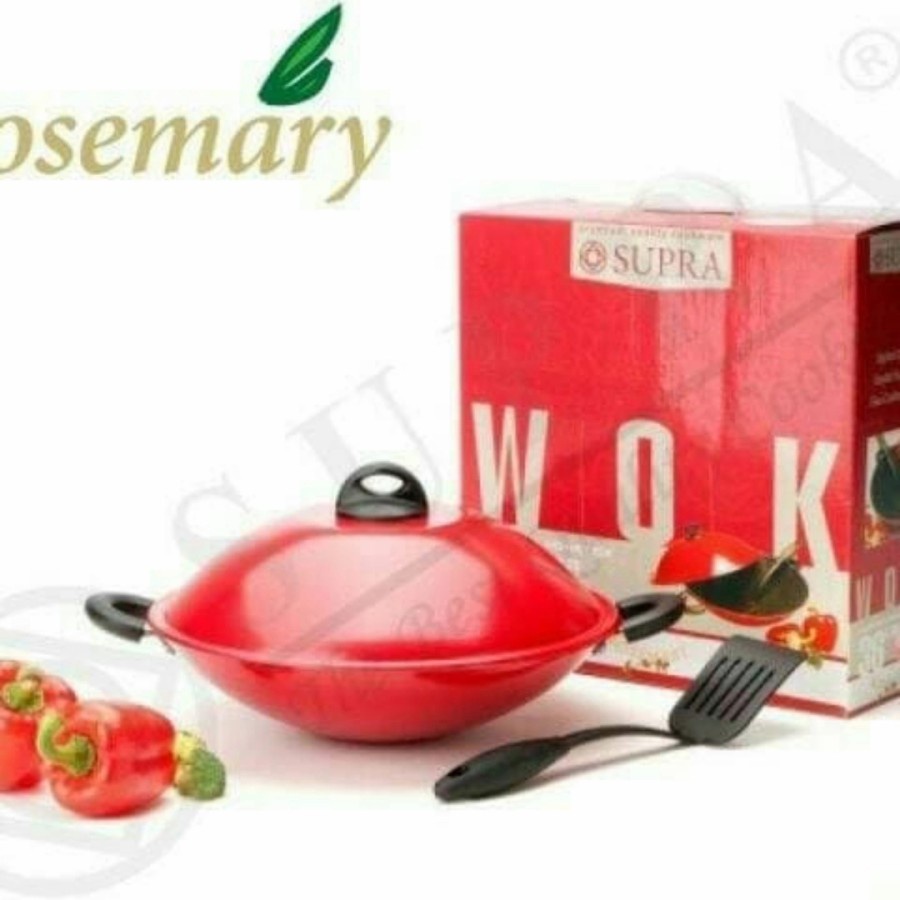 SUPRA 36 cm Rosemary Wok + Aluminium Lid + N.Spatula