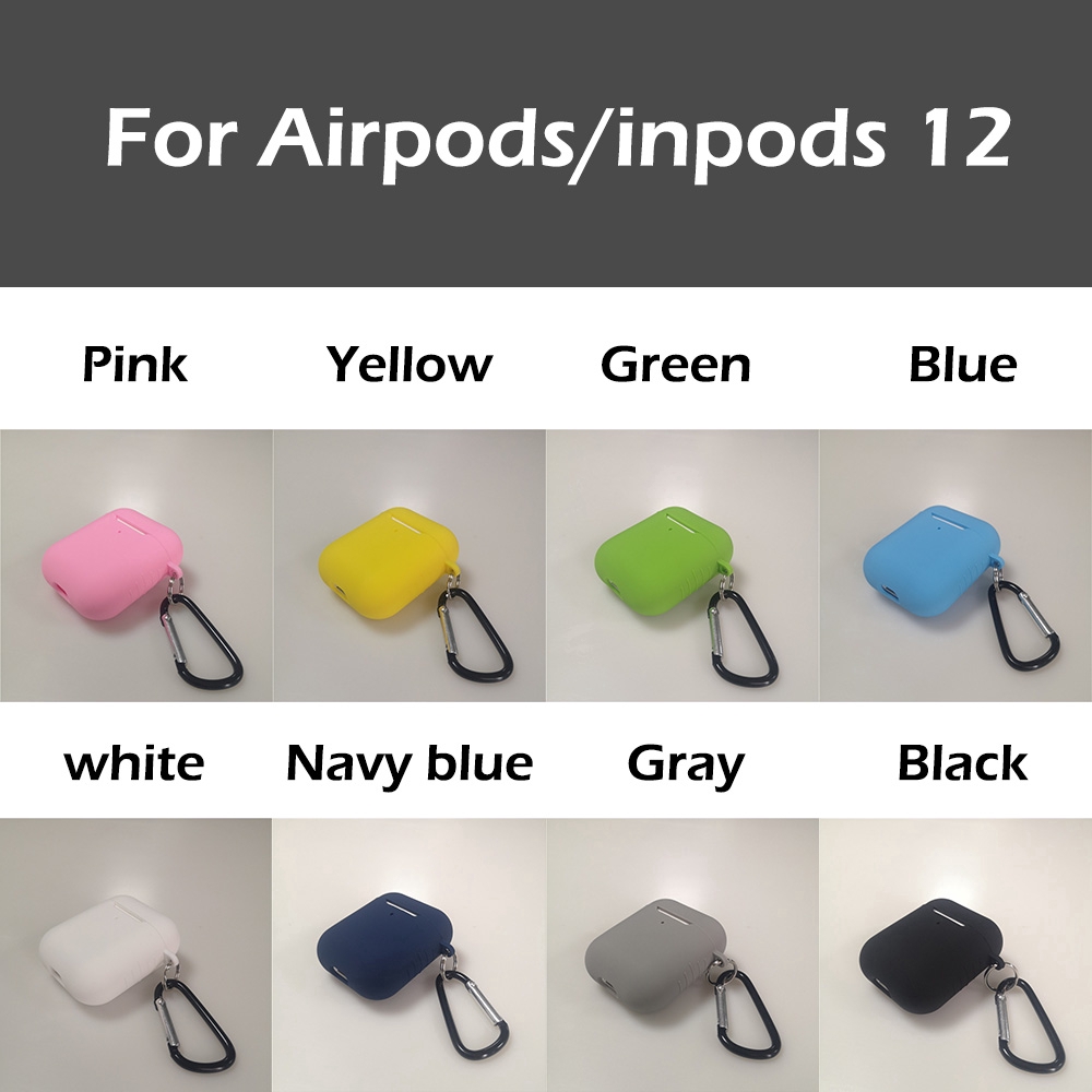 Airpods Case Macaron Airpods Pro Case Inpods 12 Casing with Hook Shockproof