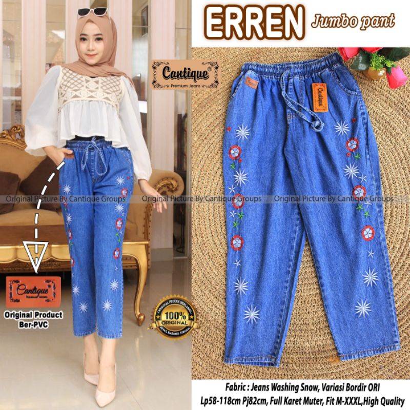 Erren jumbo pant celana jeans wanita by cantique