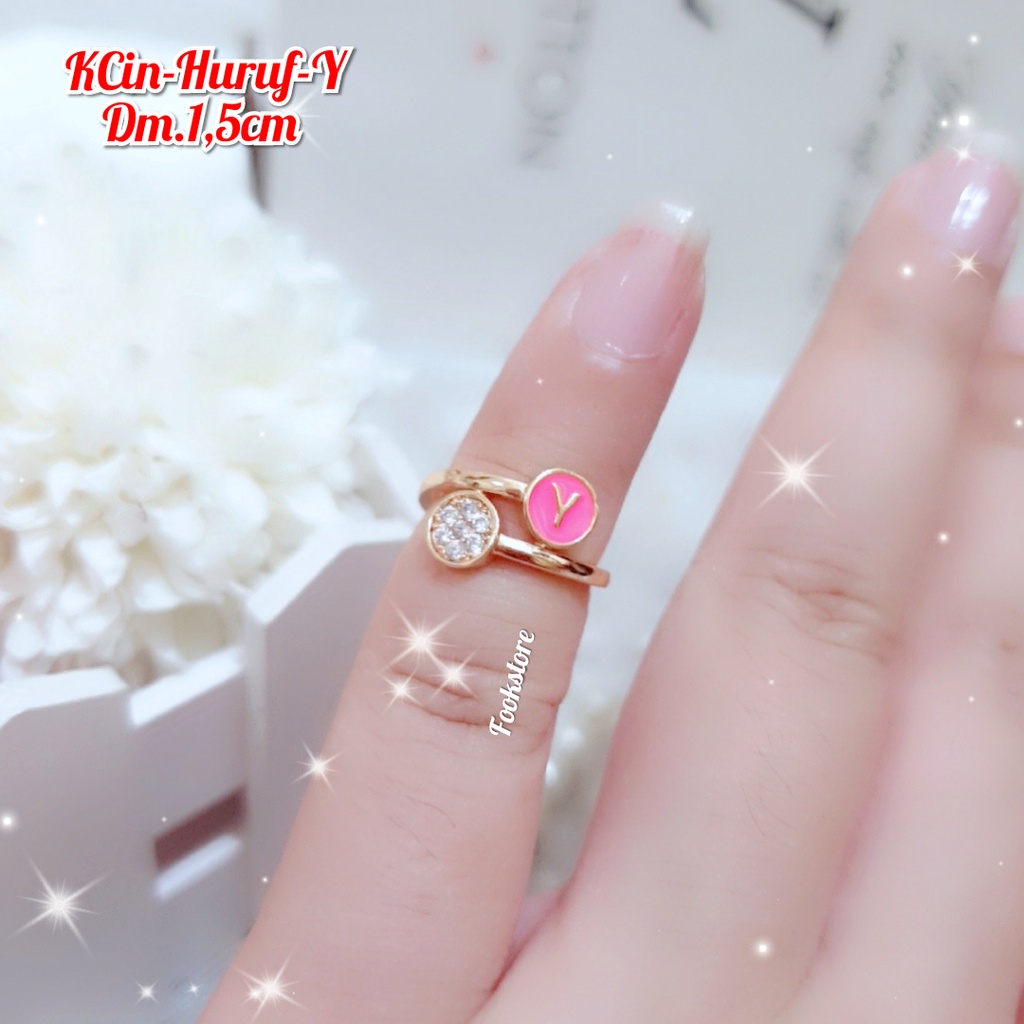 CINCIN PERHIASAN ANAK INITIAL HURUF UTK USIA 4-7TH