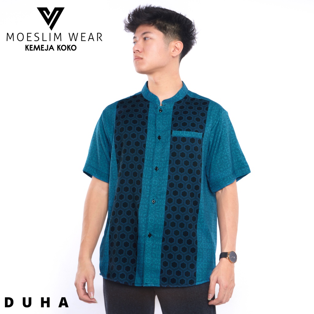 VISTULA - Kemeja Koko Printing Pria Lengan Pendek dan Lengan Panjang - DUHA