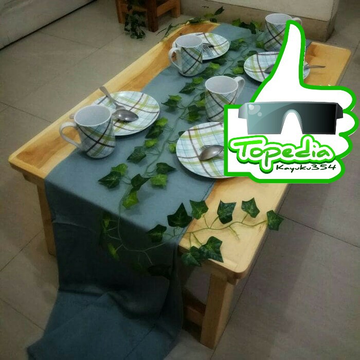Meja kayu lipat besar lesehan meja makan
