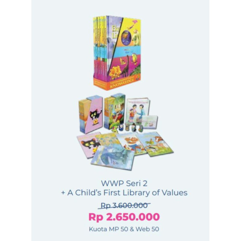 Widya Wiyata Pertama WWP Seri-2 dan Child's First Library of Value CFV
