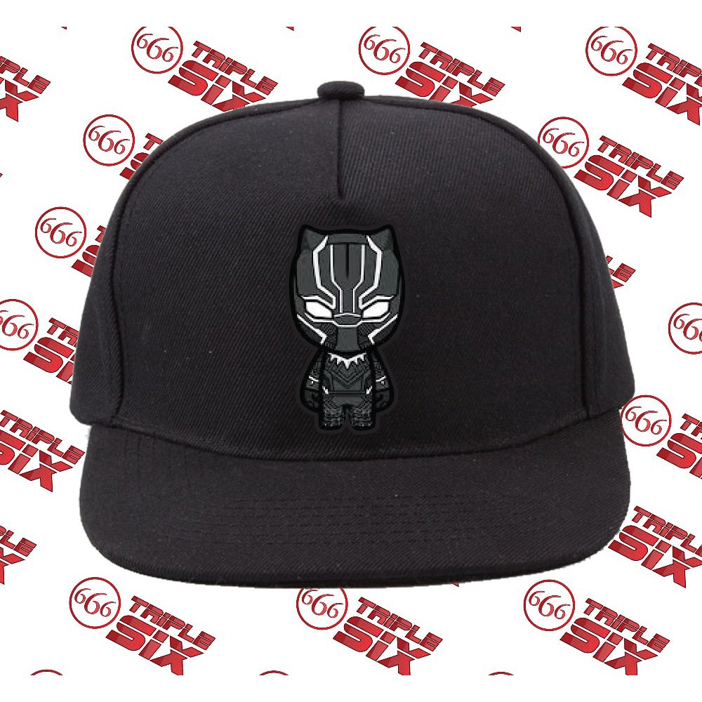 Topi Snapback Cotton Black panther