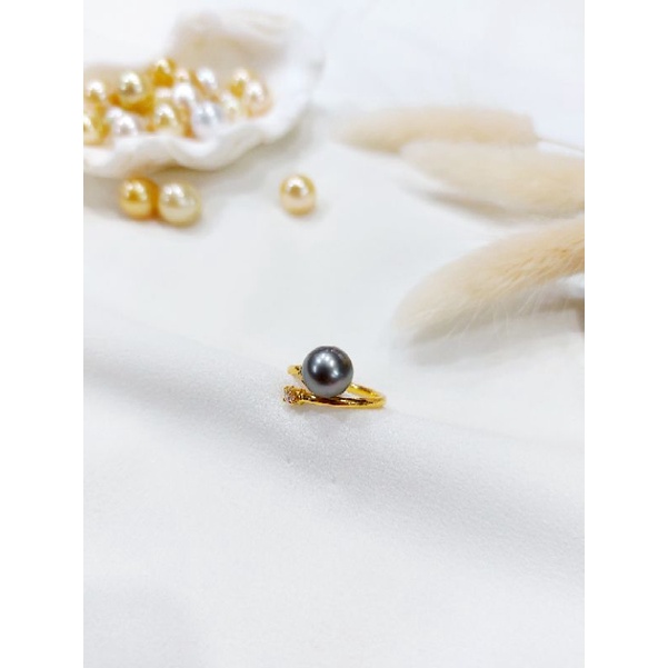 Cincin Emas Mutiara Air Laut Asli