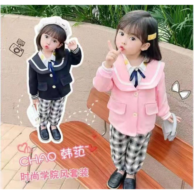 Set 3in1 Jas anak perempuan