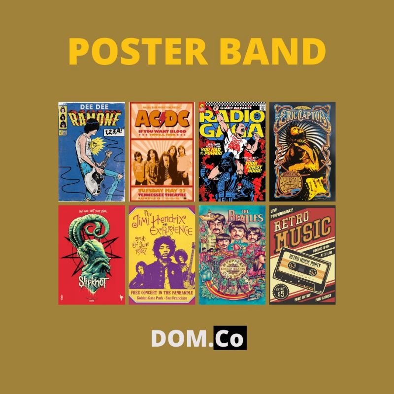 Poster dinding tema band / poster dinding kamar / hiasan dinding kamar