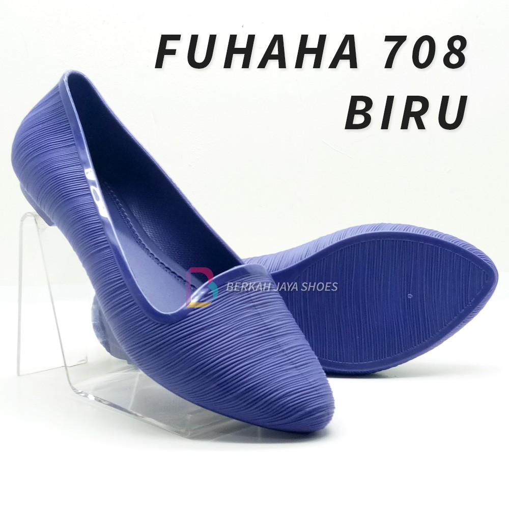 Sepatu Wanita - Sepatu Karet Wanita  - Sepatu Flat Shoes Karet Wanita Fuhaha 708 Varian Warna