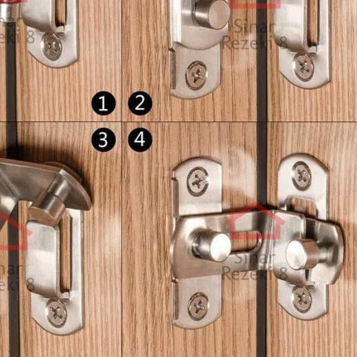 ♜ Grendel Sudut Kait M / Cantol Pintu Kunci Gembok Kamar Slot Jendela - SIZE M ➷