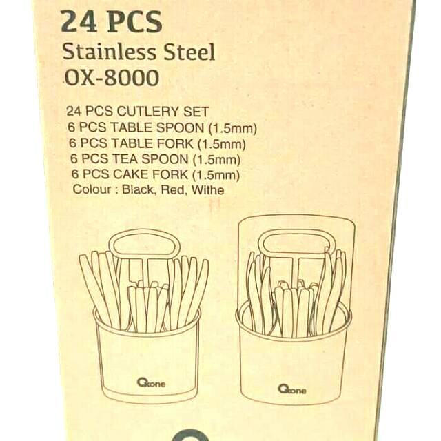 Sendok Garpu Set stainless OX8000 OXONE ox 8000 Alat Makan Peralatan Dapur Tempat Wadah Penutup Tutup OX-8000