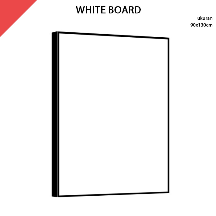 

Papan Tulis Putih White Board 90x130 cm