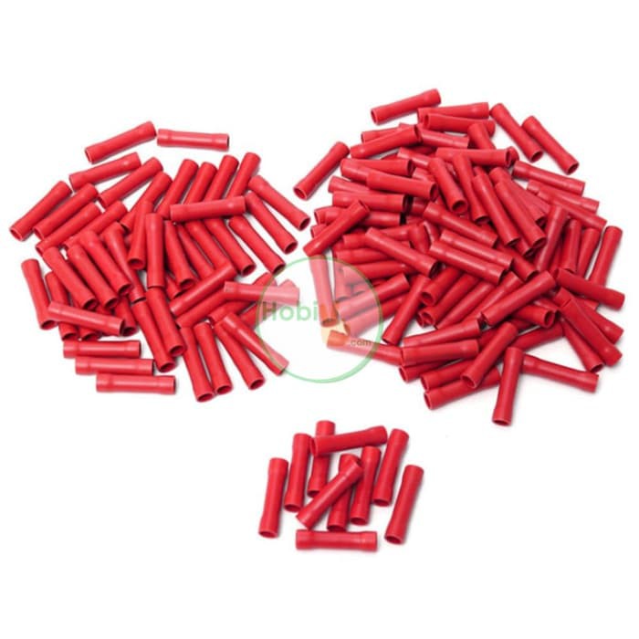 RED Butt Terminal Insulated Crimp Wire Connector Cable Sambungan Kabel