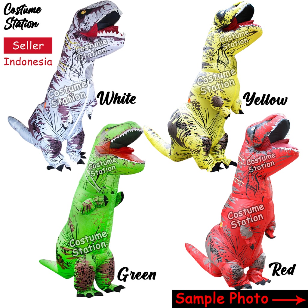 Kostum Dinosaurus T-rex Dewasa / Costume Dino Trex Inflatable, model pompa angin