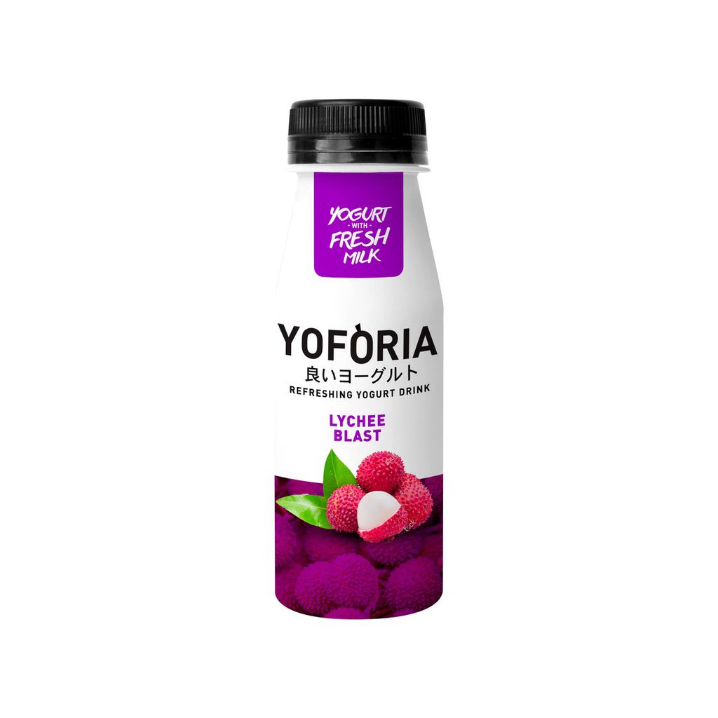 

Yoforia Yogurt Drink Lychee Blast - Yougrt Berperisa Leci [200ml]