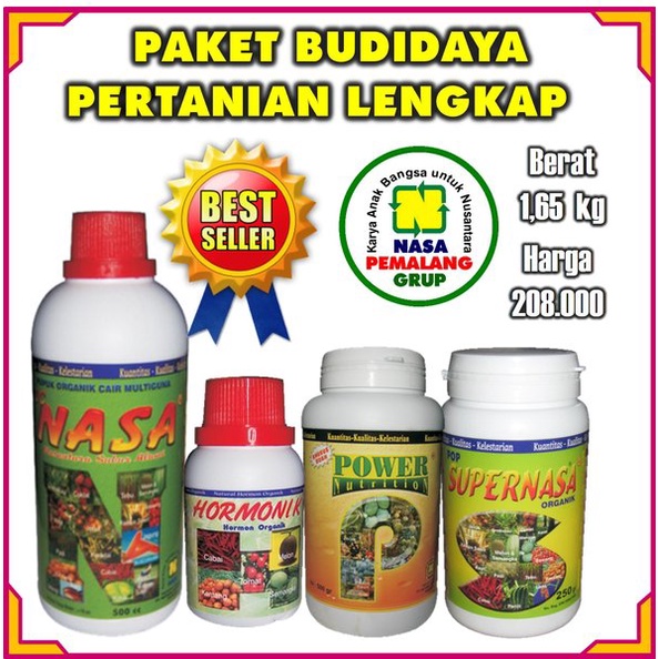 PAKET PUPUK NASA paket pertanian NASA / pupuk organik nasa lengkap / penambah nutrisi tumbuhan 4 in 