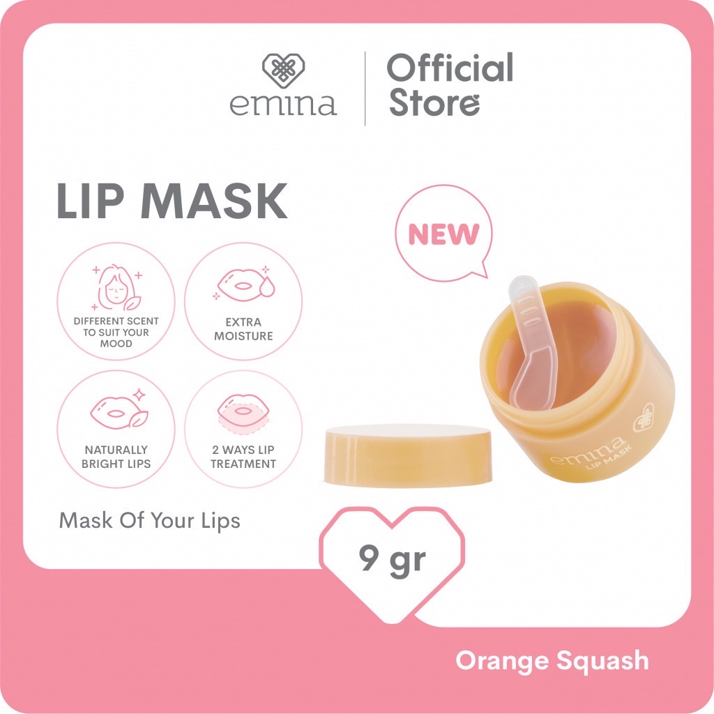 EMINA Lip Mask Indonesia / Lipstick Facial Wash Face Scrub Micellar Essence Toner Mist Serum Day Night Eye Cream Sunscreen Sheet Sleeping Clay Masker Moisturizing Tint Matte Gloss / Bright Stuff Ms Pimple Acne Solution Sun Protection Battle Spf Gel Paket