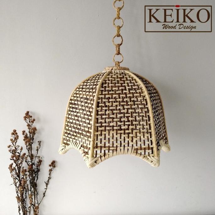 Hiasan Lampu Gantung Bambu/Kap Lampu Hias Bambu - Cup 2