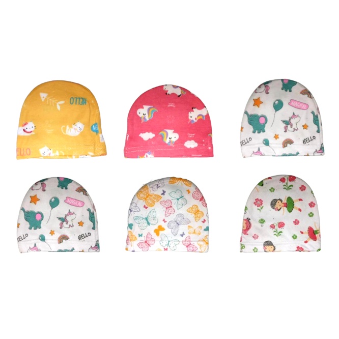 FLOWER Topi Set Sarung Tangan Kaki Dan Topi 5in1 Motif