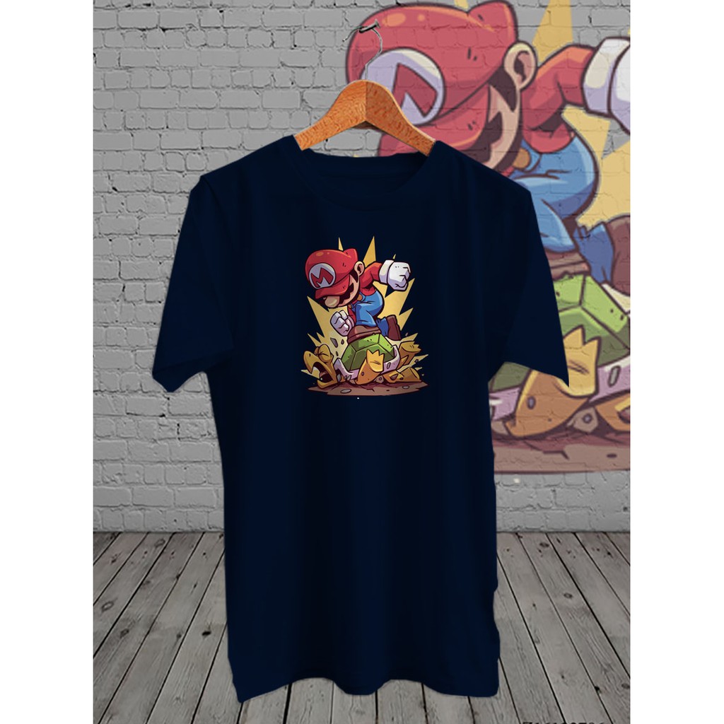 KAOS DISTRO DIGITAL PRINT ANGRY MARIO