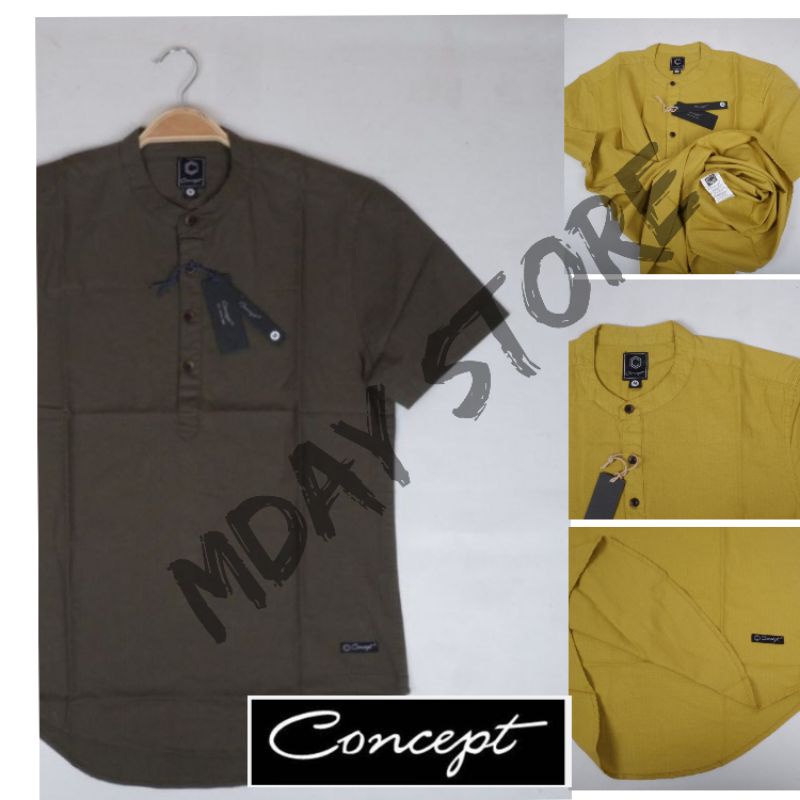 [ JUMBO ] Concept baju kurta kemeja koko kemko pria lengan pendek