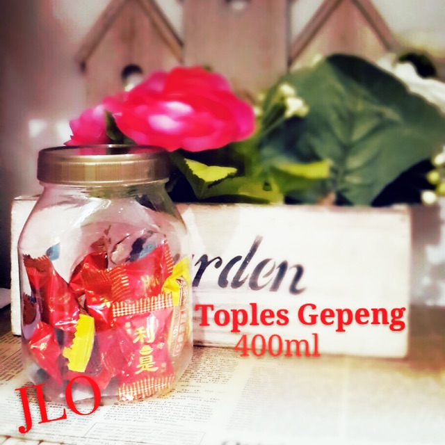 Toples gepeng 400 ml / toples plastik 400 ml / toples gepeng / toples plastik / toples bawang