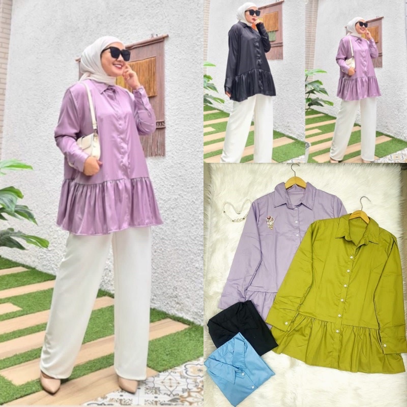 FALIA KEMEJA / ATASAN WANITA KATUN POPLIN /  BLOUSE TERBARU YANG LAGI VIRAL KEKINIAN / ATASAN WANITA BESTSELLER