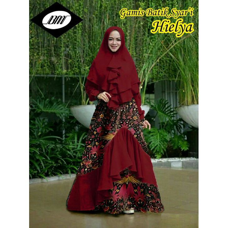 GROSIR BATIK GAMIS SYARI HIELYA TANPA JILBAB