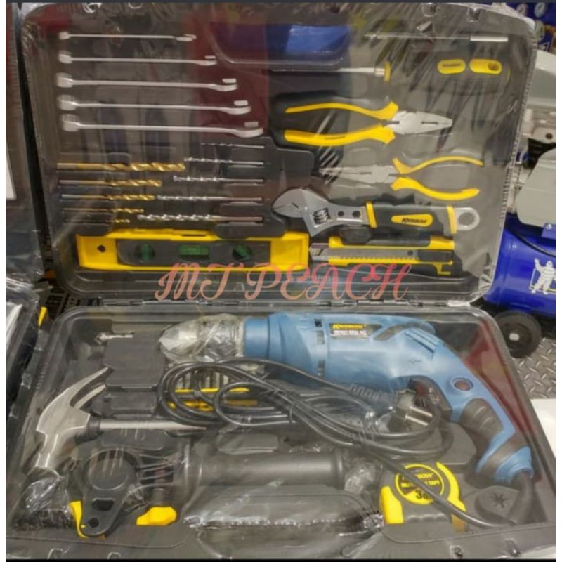 KRISBOW SET BOR LISTRIK IMPACT DRILL SET 37 TOOLS