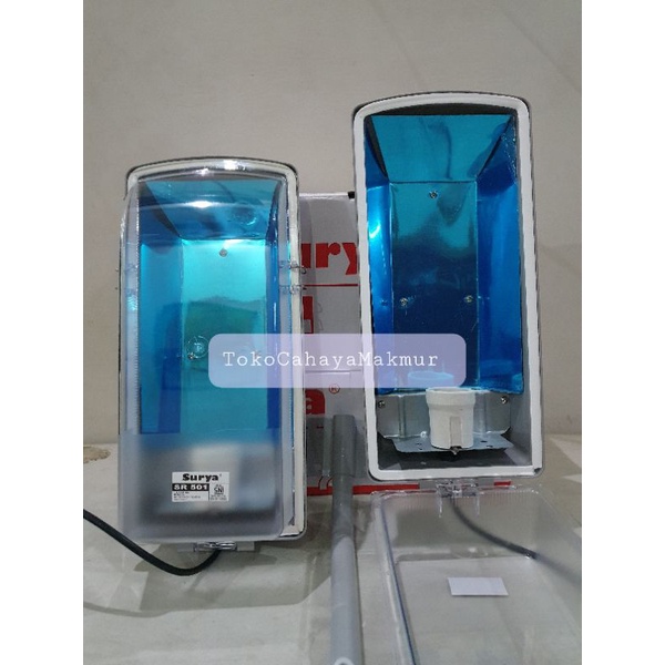 Lampu Jalan E27 / Kap Lampu Jalan E27 + Tiang Kabel SR 501 Surya SNI