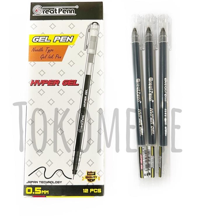 

☻ [1Pack] Pulpen Gel Hyper Gel 0,5mm-Pulpen Gel Great Penn Hyper Gel-Pulpen Gel murah buruan