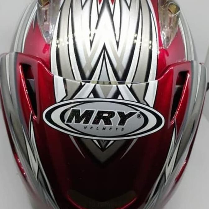 ❗❗ LANGSUNG KIRIM HELM PRIA MURAH❗❗ HELM MRY X-26 RED XANDER #026 GLOSSY HALF FACE HELM