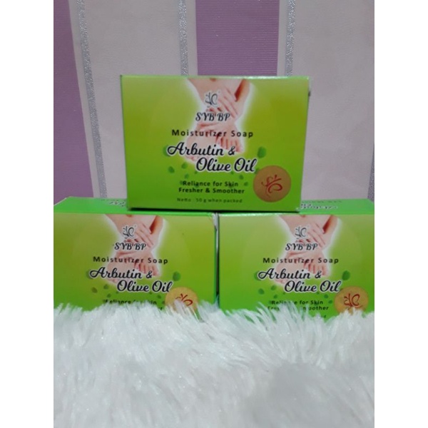 SABUN PEMUTIH BADAN / BIBIT SABUN PEMUTIH BADAN, ARBUTIN & OLIVE OIL SYB MOISTURIZER, SOAP WHITENING