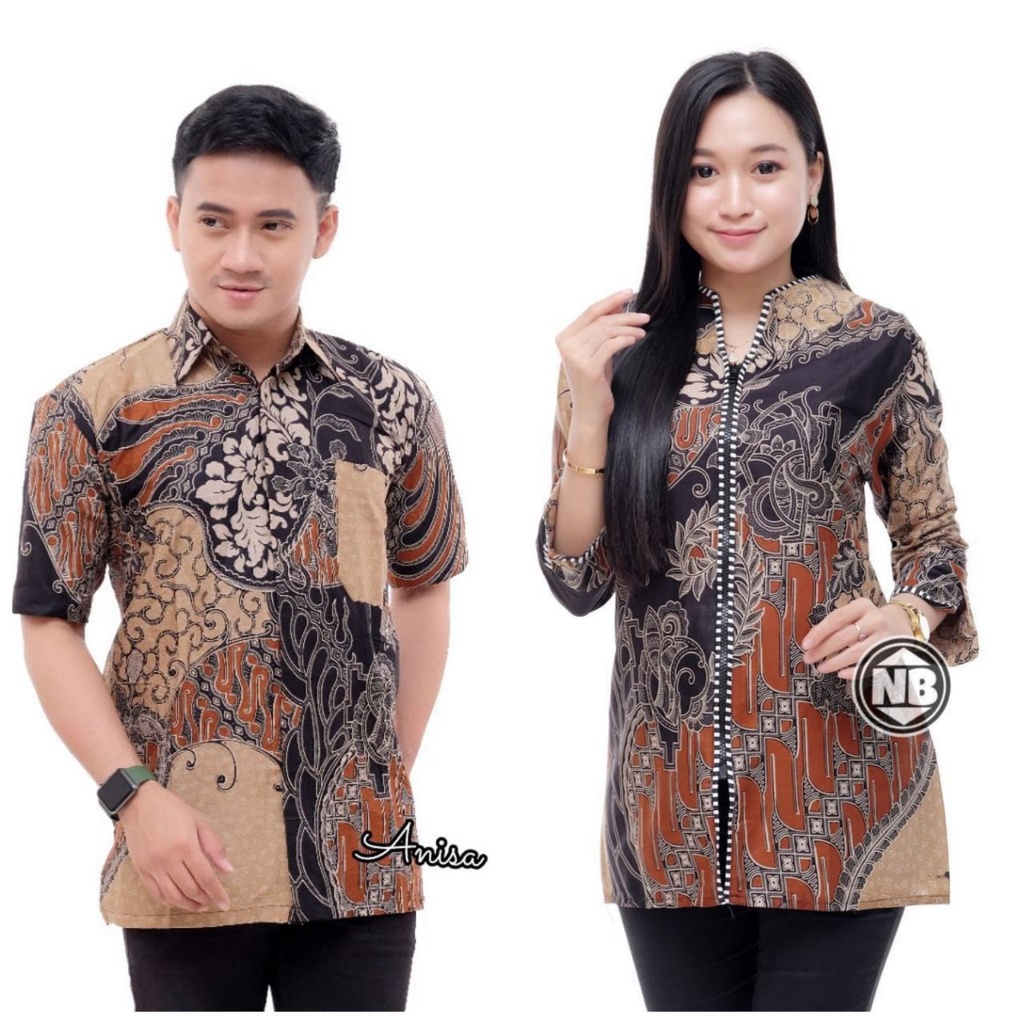 COUPEL BATIK MOTIF CAAP COKLAT SARIMBIT M L XL