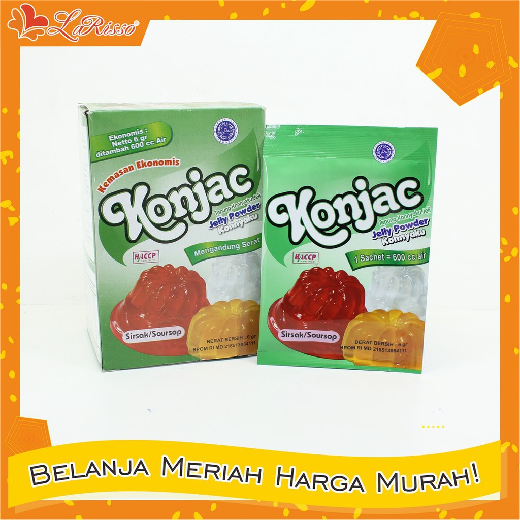 

JELLY POWDER KONJAC 6GR SIRSAK- 1 BOX 12PCS