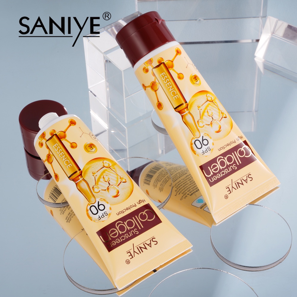 SANIYE Sunscreen SPF90+ UV sunblock Pemutih Anti Penuaan Tabir Surya Wajah Kosmetik 65ml R1208