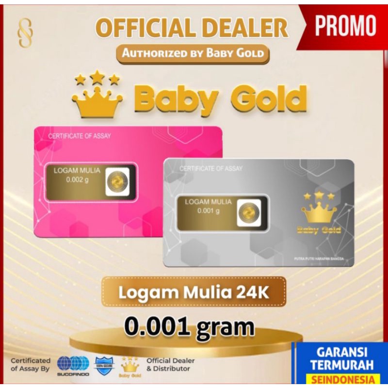 Baby Gold Mini Gold Logam Mulia 0,001 gram