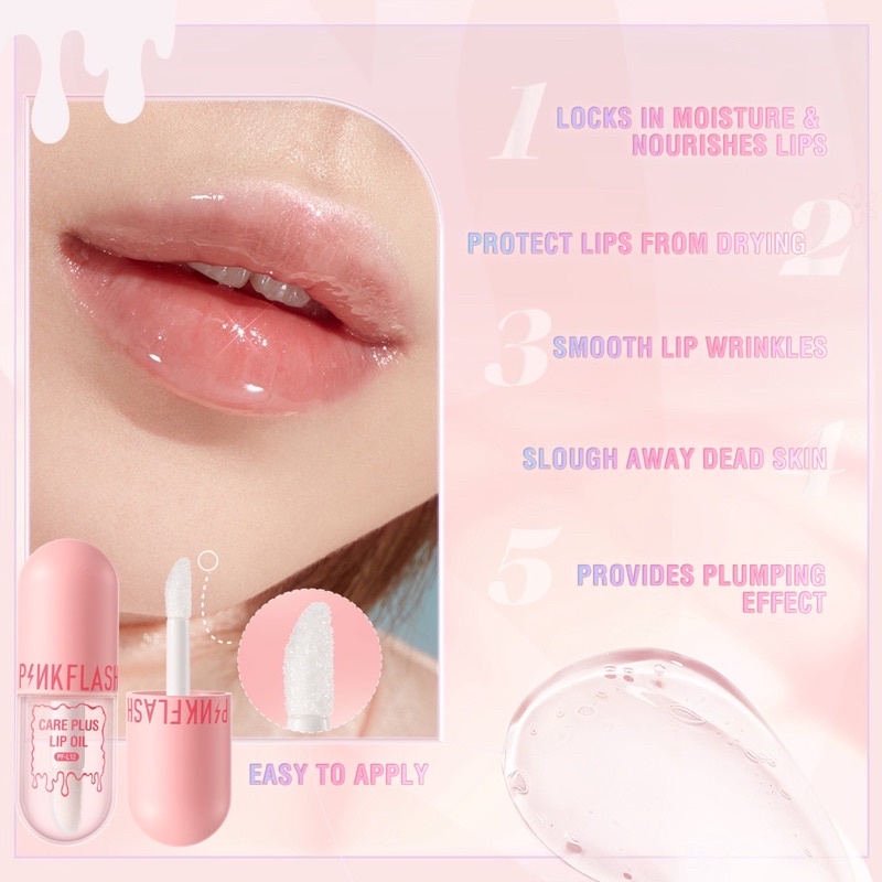 PINKFLASH Natural Lip Oil Lip Balm Lip Gloss