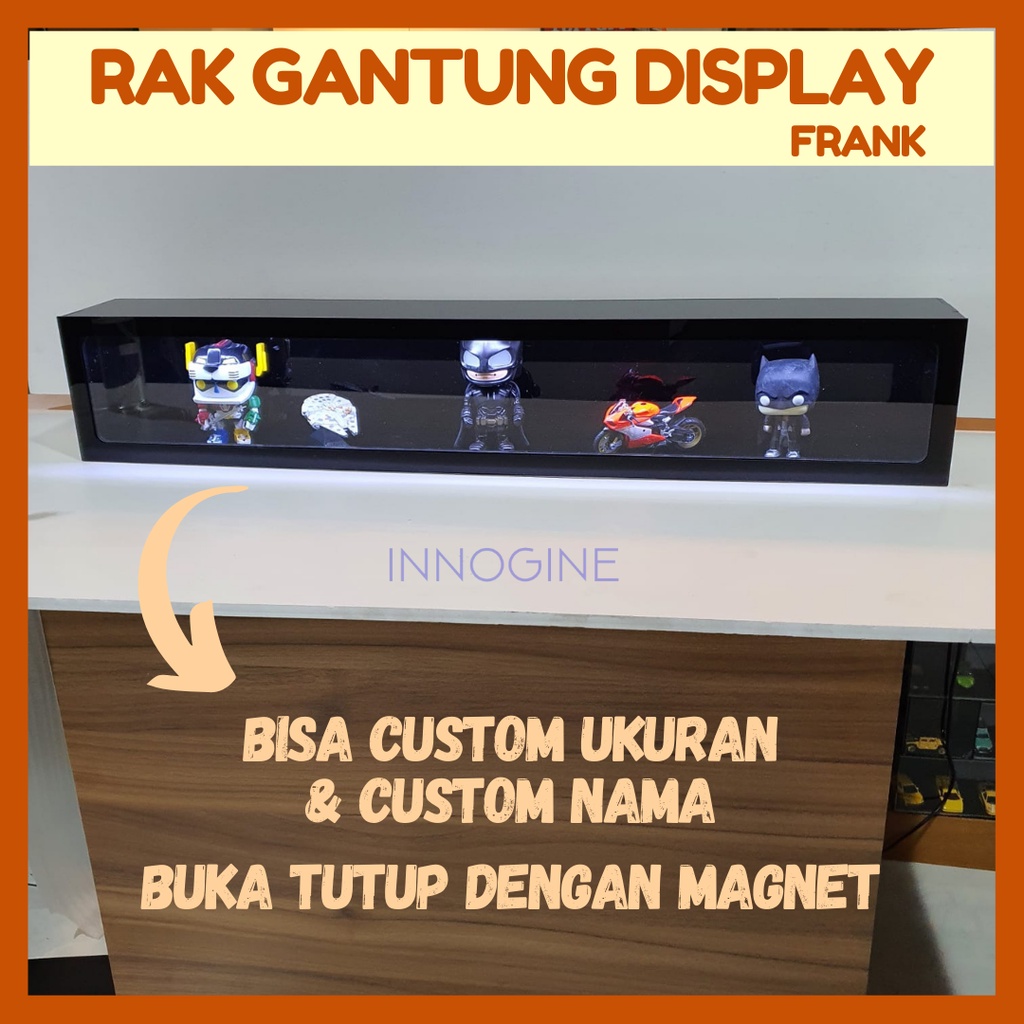 Display Rak Akrilik Gantung Miniatur Box Akrilik Lemari Kotak Pajangan Custom