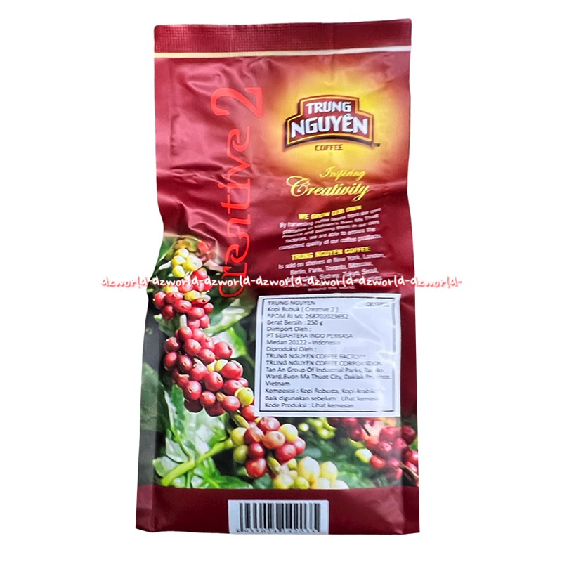 Trung Nguyen Coffee 5 Creative Bright and Flavour 250gr Kopi Bubuk Trungnguyen no 5 Ngunyen Ground Coffee Vietnam