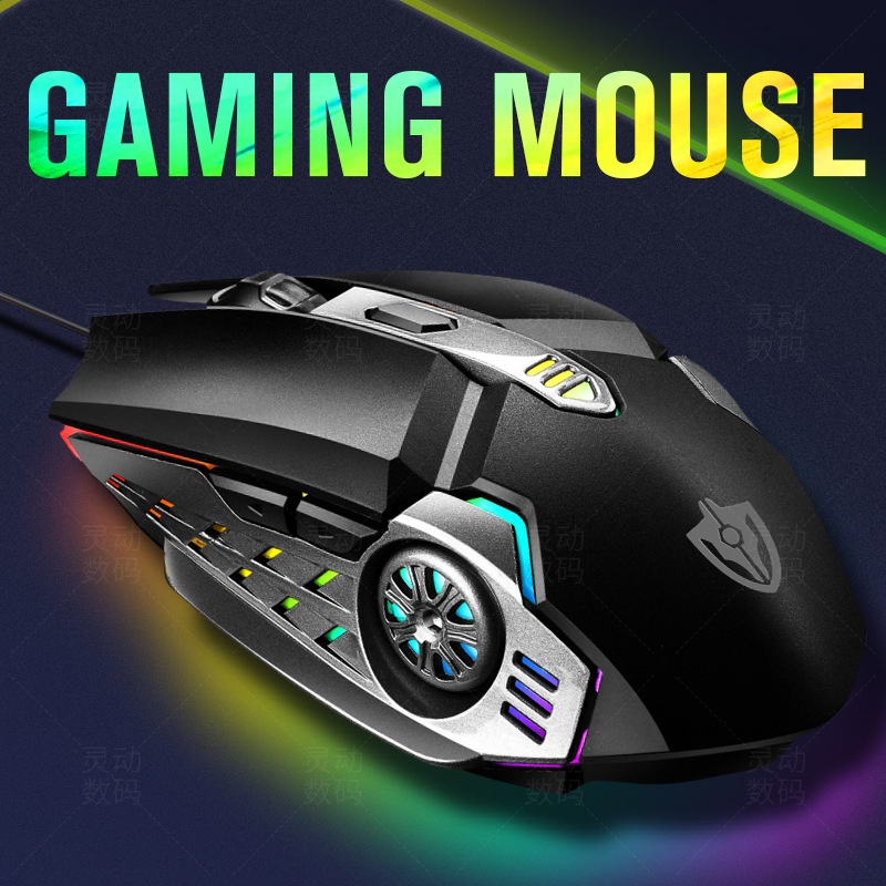 (TERMURAH) Mouse Gaming Colorful Backlight 3200 DPI RGB LED Optical USB Wired Gaming - Mouse Gaming Kabel USB Untuk PC gaming / laptop