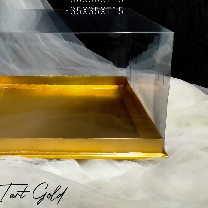 

▲ BOX KUE TART MIKA GOLD UKURAN 22X22XT15 ☼