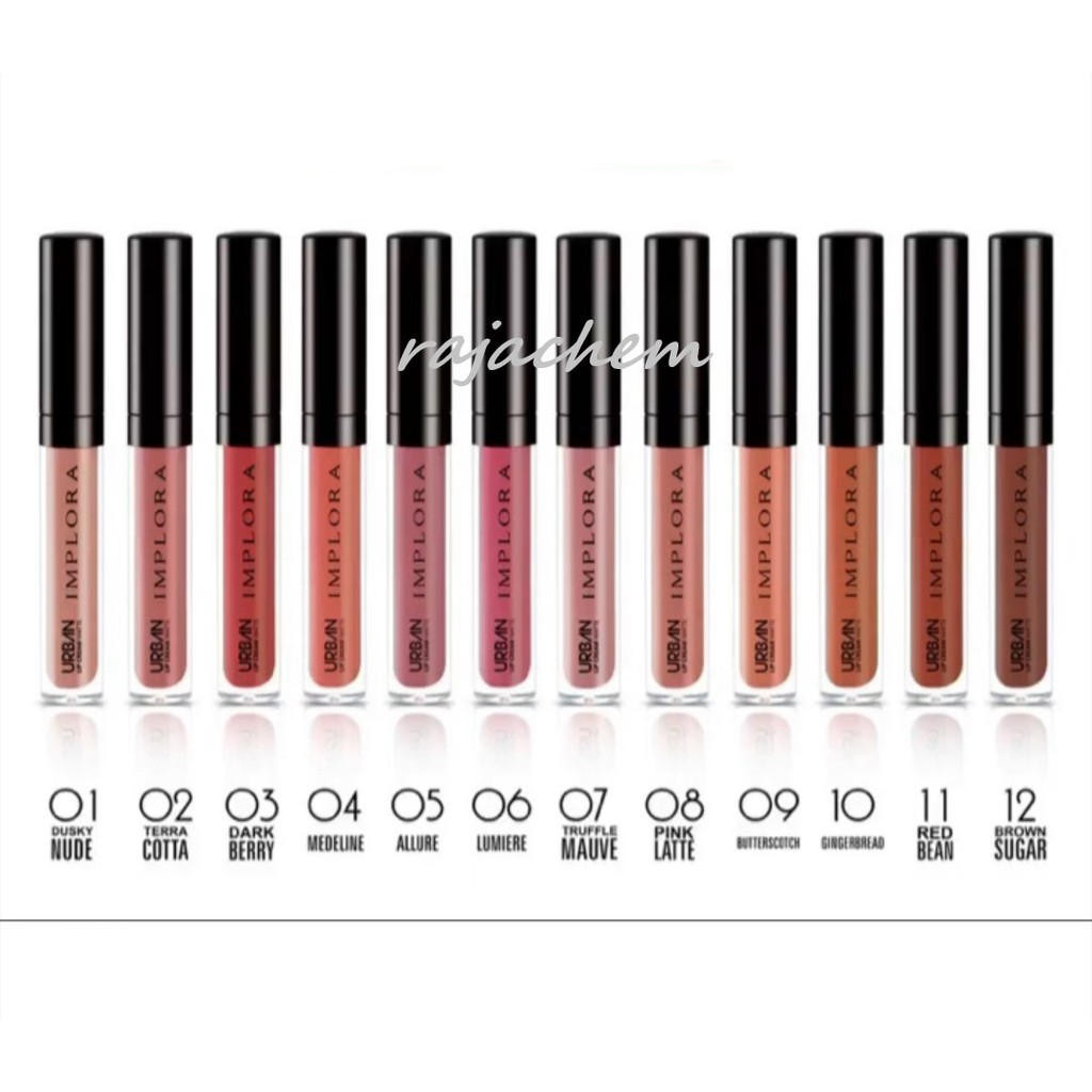 Implora Urban Lip Cream Matte ( lipcream Lipstick Lipstik ) 1 2 3 4 5 6 7 8 9 10 11 12